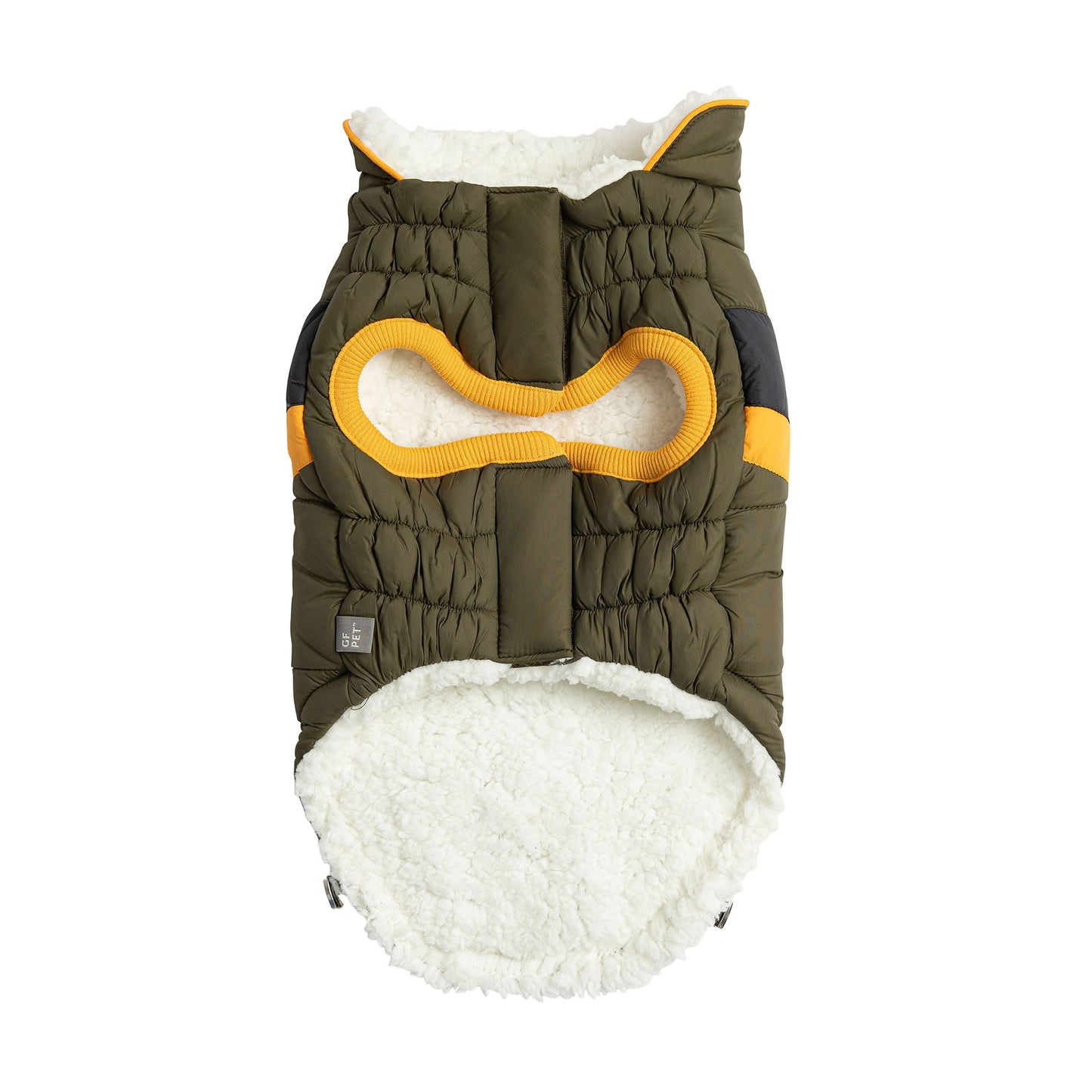 Alpine Puffer Dog Jacket - Dark Khaki