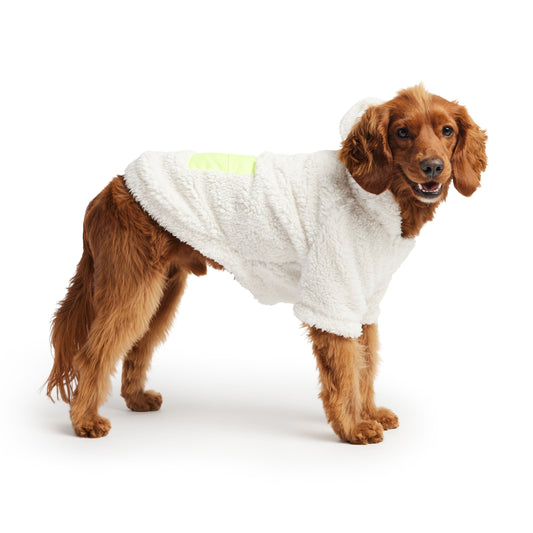 Soft Sherpa Fleece Hoodie - White