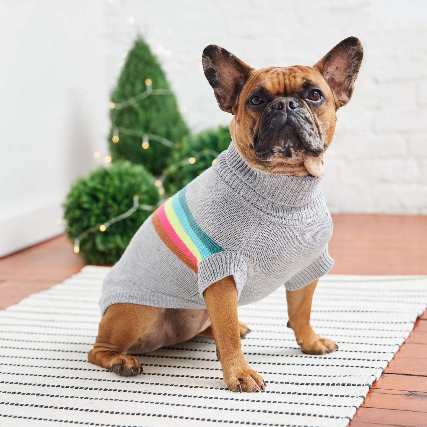 Retro Dog Sweater Grey