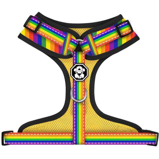 Adjustable Mesh Dog Harness Pride Flag
