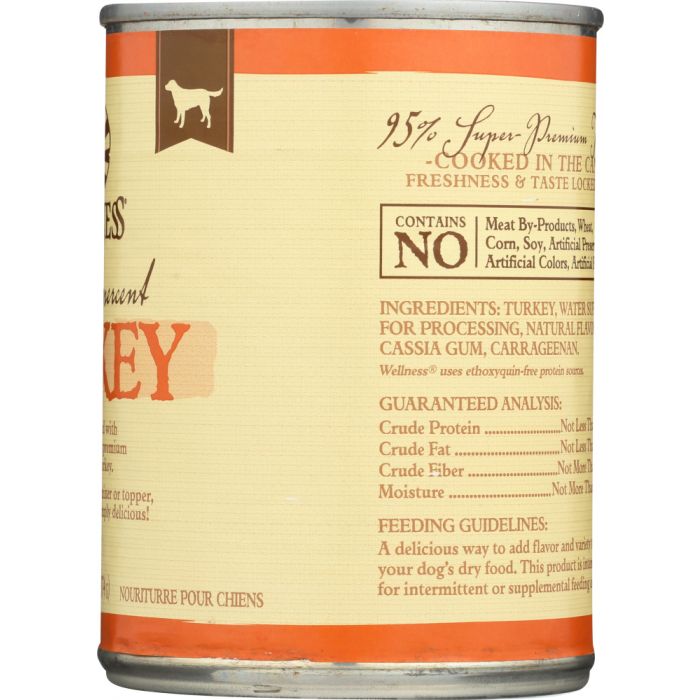 WELLNESS: Dog Food 95% Turkey, 13.2 oz