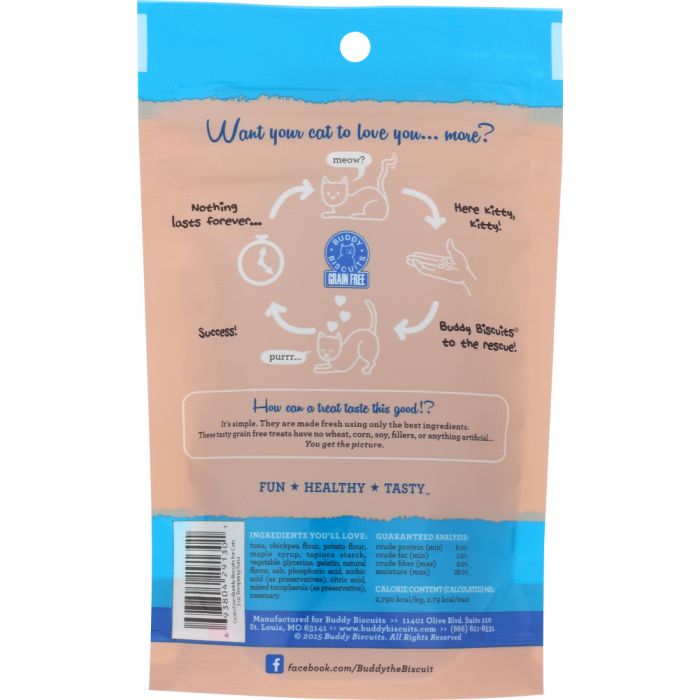 BUDDY BISCUITS: Tempting Tuna Cat Treats, 3 oz
