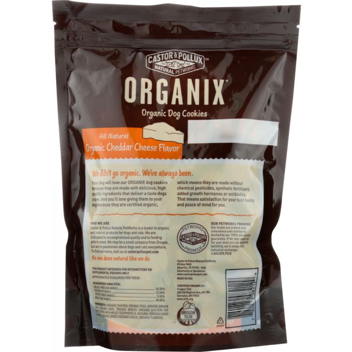 CASTOR & POLLUX: Organic Dog Cookies Cheddar Cheese Flavor, 12 oz