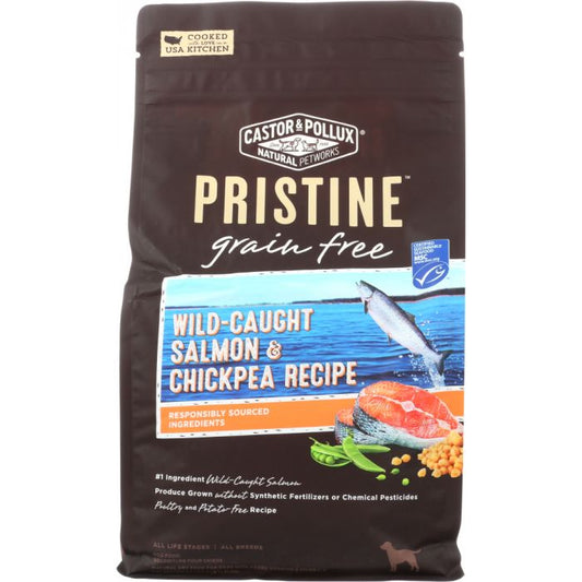 CASTOR & POLLUX: Pristine Grain Free Wild Caught Salmon & Chickpea Recipe, 4 lb