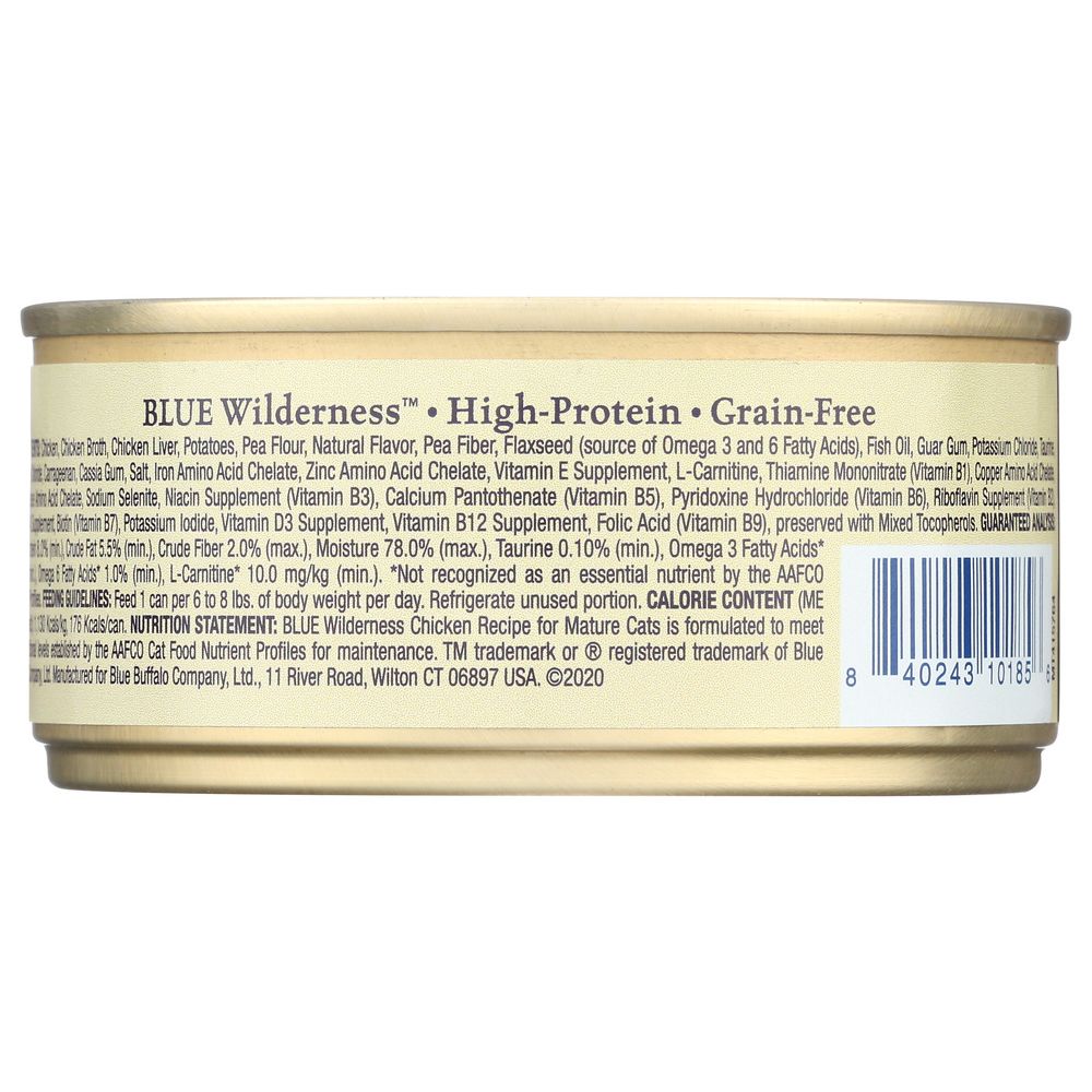 BLUE BUFFALO: Wilderness for Mature Cat Food Chicken Recipe, 5.50 oz