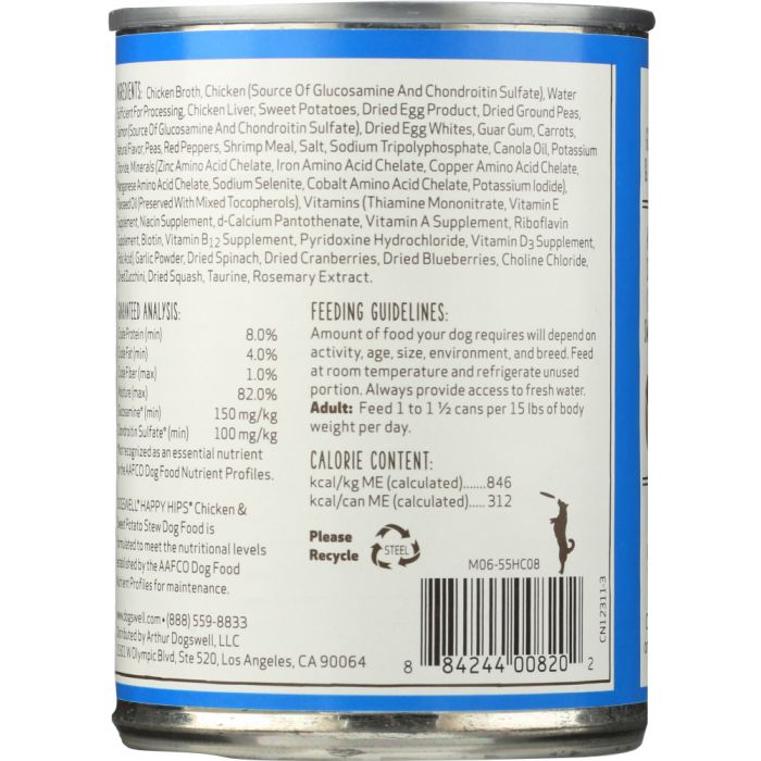DOGSWELL: Happy Hips Dog Food Chicken and Sweet Potato, 13 oz
