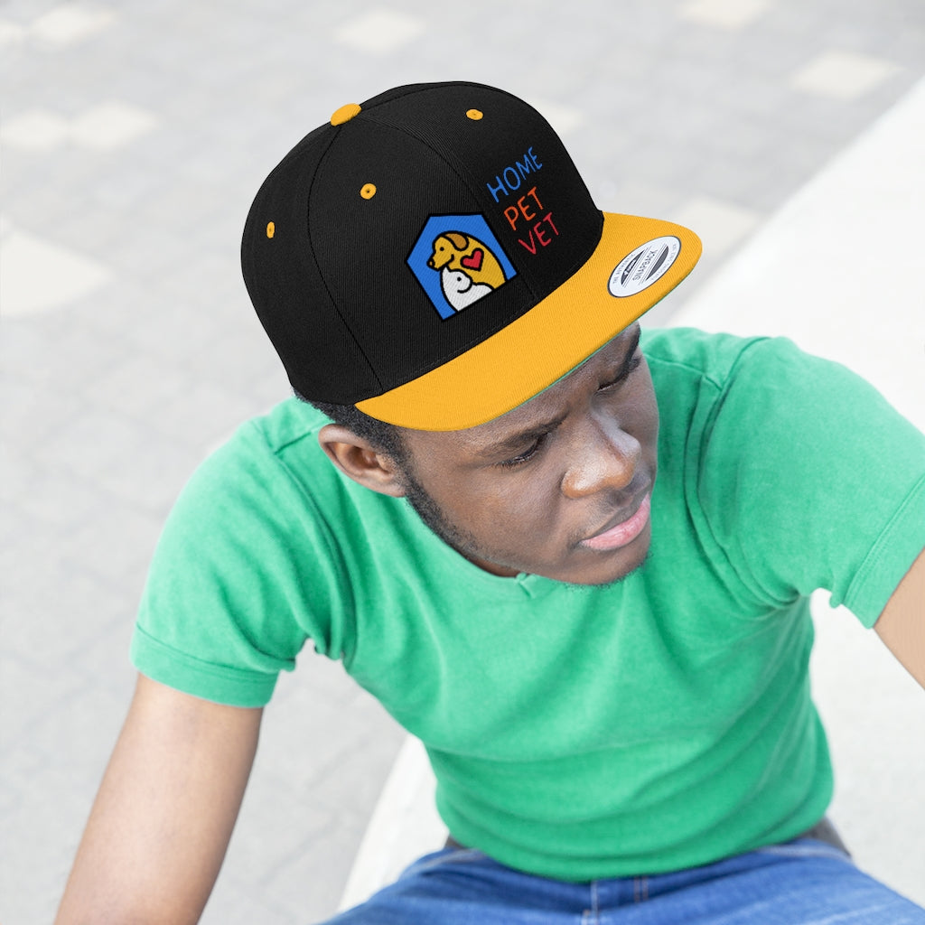Unisex Flat Bill Hat