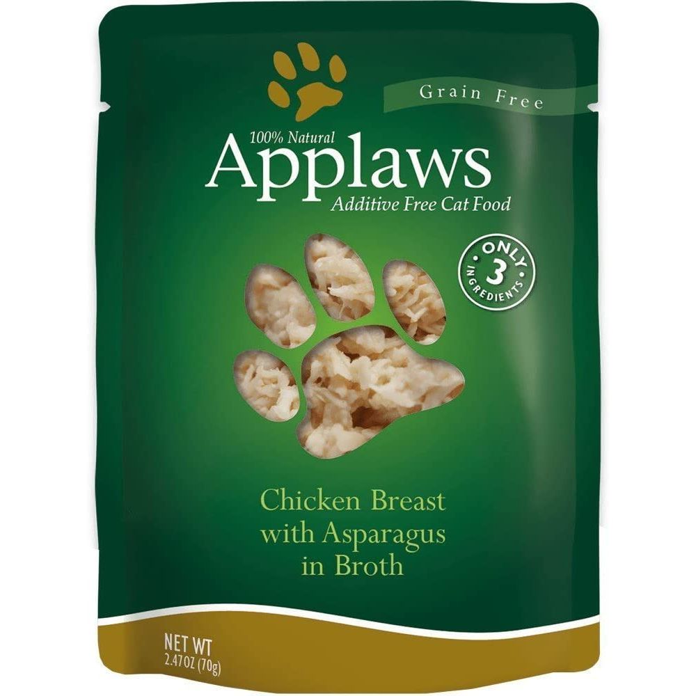 APPLAWS: Cat Food Chicken Breast with Asparagus in Broth, 2.47 oz