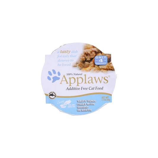 APPLAWS: Tasty Tuna Fillet with Shrimp Cat Food, 2.12 oz