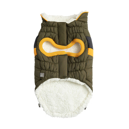 Alpine Puffer Dog Jacket - Dark Khaki