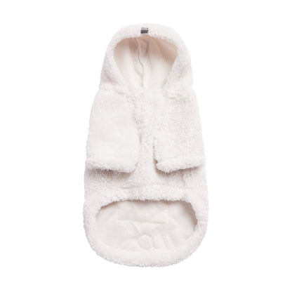 Soft Sherpa Fleece Hoodie - White