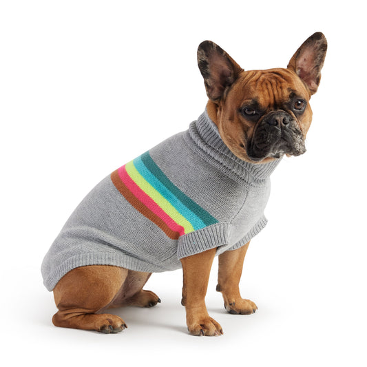 Retro Dog Sweater Grey